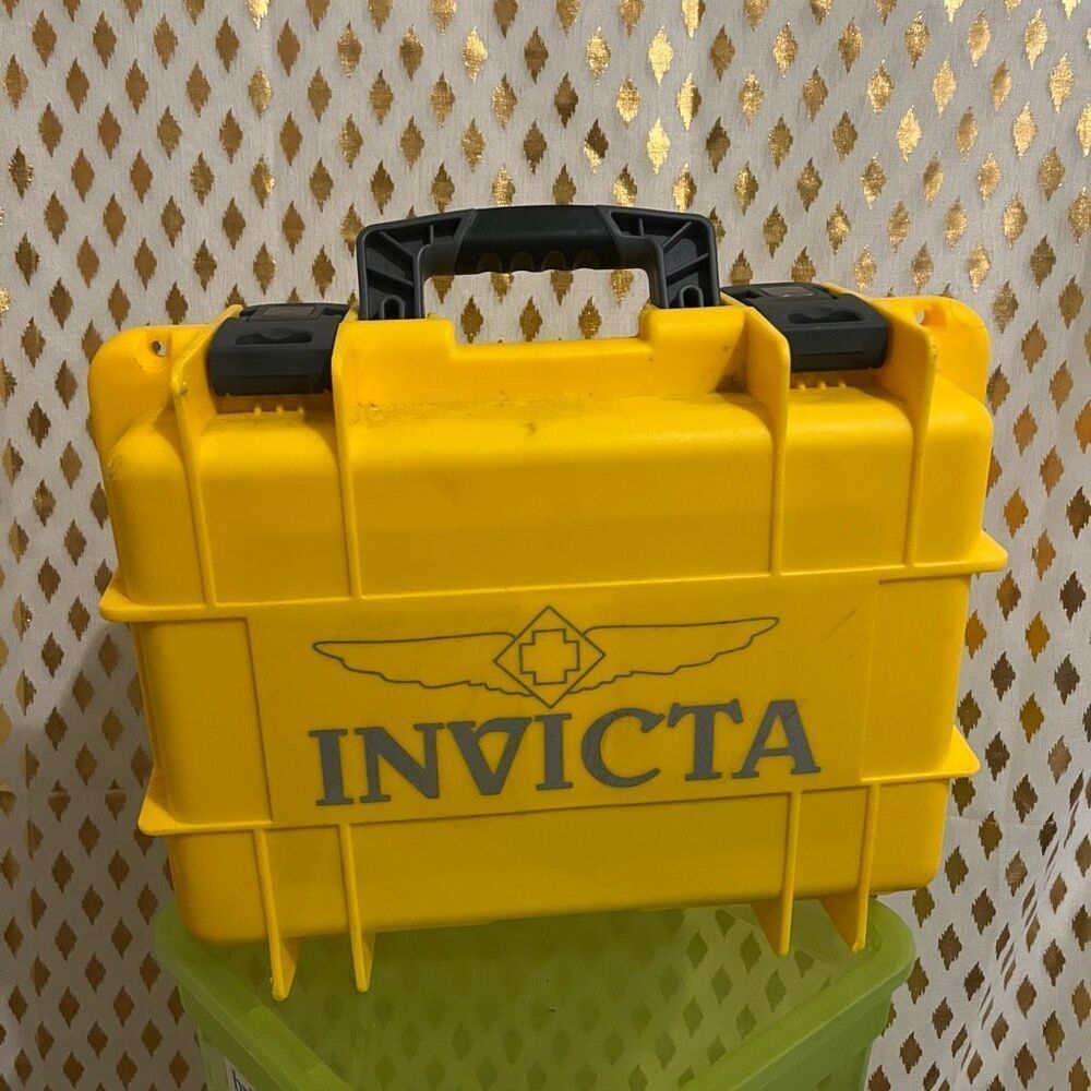 Invicta case small yellow storage shoe box